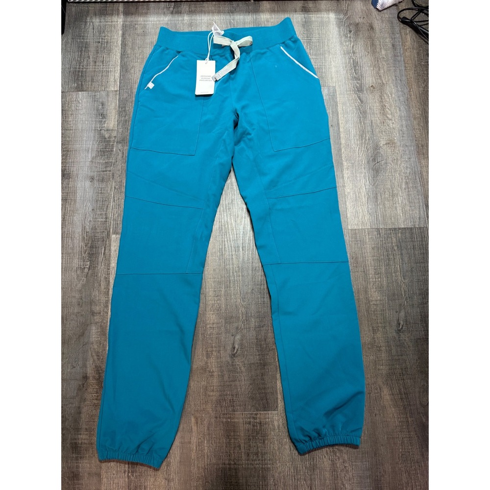 FIGS Venice Slim Jogger Scrub Pants Teal Blue XS Tall W21SW2061T NWT